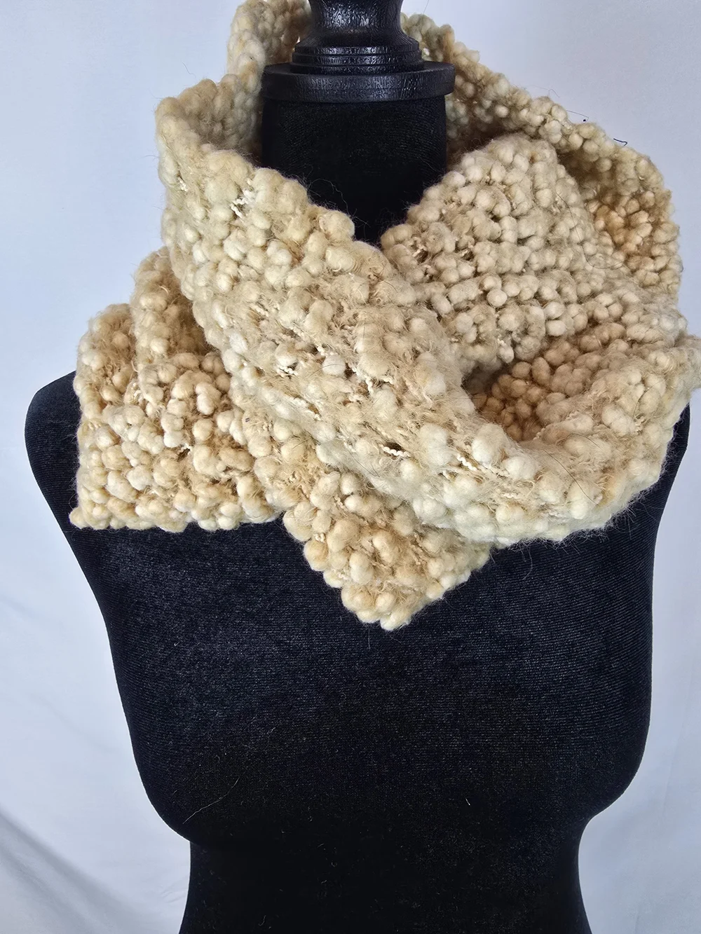 Cejon Chunky Knit Infinity Scarf in Beige